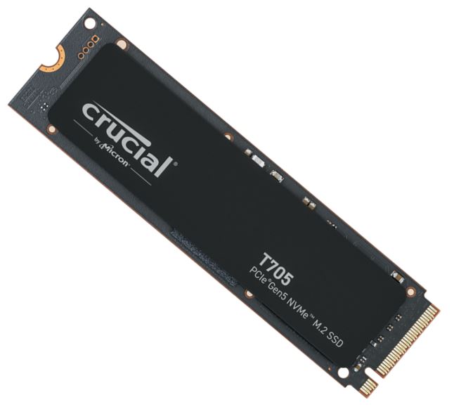 Crucial T705 4TB Gen5 NVMe SSD - 14100/12600 MB/s R/W 2400TBW 1500K IOPs 1.5M hrs MTTF DirectStorage for Intel 14th Gen & AMD Ryzen 7000 Crucial T705 4TB Gen5 NVMe SSD - 14100/12600 MB/s R/W 2400TBW 1500K IOPs 1.5M hrs MTTF DirectStorage for Intel 14th Gen & AMD Ryzen 7000